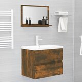  Kupaonsko ogledalo boja dimljenog hrasta 60x10,5x37 cm drveno | Eponuda.ba
