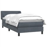 Box Spring krevet s madracem tamno sivi 80x210 cm baršun | shoptok.hr
