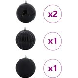 vidaXL Set božičnih okraskov 4 pcs Črna | Shoptok.si