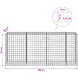  Gabion s žicom debljine 3,5 mm i mrežom 10x10 cm 350x100x150 cm | shoptok.hr
