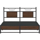 vidaXL Posteljni okvir brez vzmetnice hrast 140x200 cm inženirski les | Shoptok.si