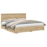  Okvir za krevet s uzglavljem Sonoma hrast 200 x 200 cm | shoptok.hr