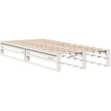 vidaXL Posteljni okvir bel 90x190 cm trdna borovina | Shoptok.si