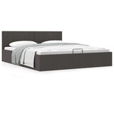 Maison Chic Dvižni Posteljni okvir - Dvoposteljna postelja - Zakonska postelja temno sivo blago 180x200 cm, (21693702) | Shoptok.si