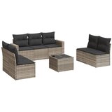 Maison Chic Seti vrtnega pohištva - Vrtna garnitura - Vrtni pohištvo set 8-delna z blazinami sv. siv poli ratan, (21799088) | Shoptok.si