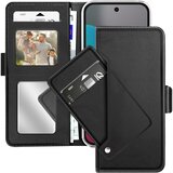 AVIZAR Denarnica etui za Google Pixel 10 in 10 Pro s stojalom in notranjim ogledalom, Črna, (5000190166) | Shoptok.si