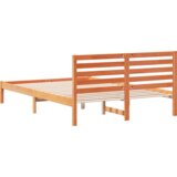  Konstrukcija postelje z vzglavjem Voskast rjav 140 x 210 cm, (5000123467) | Shoptok.si