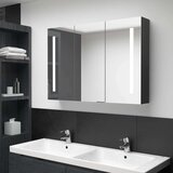 vidaXL led kopalniška omarica z ogledalom 89x14x62 cm sijoče črna | Shoptok.si