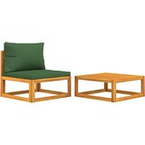 Maison Chic Seti vrtnega pohištva - Vrtna garnitura - Vrtni pohištvo set 2-delna z blazinami trden akacijev les, (21809572) | Shoptok.si