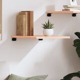 Zidna polica 40 x 60 x 2 cm od neobrađene masivne hrastovine | shoptok.hr