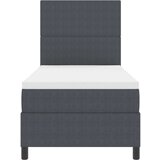  Postelja s škatlastim vzmetenjem z vzmetnico temno siva 100x200 cm kordurojna tkanina, (22083048) | Shoptok.si