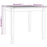  Vrtni blagovaonski stol 85 x 85 x 75 cm od masivne tikovine | shoptok.hr
