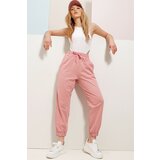 Trend Alaçatı Stili Women's Dry Rose Trousers With Elastic Two Threads Cene