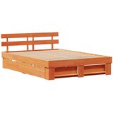  Krevetna konstrukcija s uzglavljem Vosak smeđa 150 x 200 cm | shoptok.hr