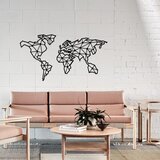  Zidna dekoracija Mapa svijeta, 120x64 cm 2 mm, Crna | Eponuda.ba