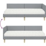 Kotni okvir postelje z matrico Drugo 2 pcs Svetlo siva blago, (5000123361) | Shoptok.si