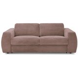 Bobochic Paris Rožnata sedežna garnitura za spanje/raztegljiva iz rebrastega žameta 240 cm Hugo – | Shoptok.si