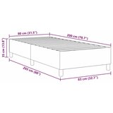  Krevetna platforma Krema 80 x 200 cm Kordura tekstil | shoptok.hr