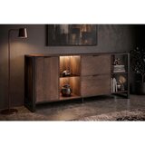 Livetastic ŠIROKA KOMODA, antracit, temno rjava | Shoptok.si