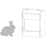 vidaXL Hranilnica za zajce srebrna 64.5 x 25.5 x 45.5 cm | Shoptok.si