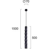  Luster na sajli MARLEY 1xGU10/30W/230V crn | Eponuda.com