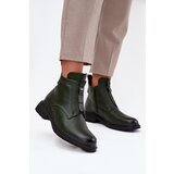 Boto Insulated Women's Boots with Zipper with Decorative Detail Dark Green Roselle | Shoptok.si