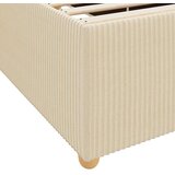  Krevetna konstrukcija s madracem Krema 100 x 200 cm tkanina | Eponuda.com