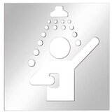  Ikona Tuš 12x12 cm inox/srebrna | Eponuda.com