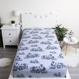 Jerry Fabrics Siva napenjalna bombažna otroška rjuha 90x200 cm Train – | Shoptok.si