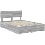  Konstrukcija postelje Siva Sonoma 150 x 200 cm Konstruiran les, (5000102973) | Shoptok.si