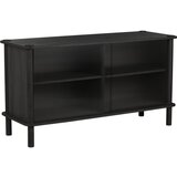 UMAGE Črna vitrina iz masivnega hrasta z drsnimi vrati 135x73,5x48 cm Italic – | Shoptok.si