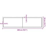 Stolna ploča tamnosmeđa 200x50x(2-4) cm obrađena hrastovina | shoptok.hr