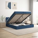  Podesivi krevet s madracem Plava 200 x 200 cm Tkanina | shoptok.hr