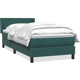 Box spring postelja z vzmetnico temno zelena 80x220 cm žamet, (21792442) | Shoptok.si