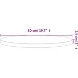 vidaXL Mizna plošča Ø50x2,5 cm okrogla trdna bukovina | Shoptok.si