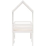 vidaXL Visoki krevet s krovom bijeli 75 x 190 cm od masivne borovine | shoptok.hr
