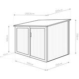 Westman Vrtna garaža za bicikle | Antracit | 200x203x158 cm | shoptok.hr