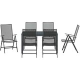  Vrtni set za objed 7 pcs Antracit Čelik s prahom | Eponuda.com