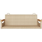  Klupa za ljuljanje bež 109 x 62 x 40 cm od poliratana | shoptok.hr