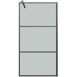 Pregrada za tuširanje 115 x 195 cm s tamnim staklom ESG crna | shoptok.hr