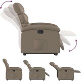  Naslonjač na podizanje od umjetne kože boja cappuccina | shoptok.hr