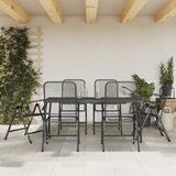 vidaXL 7-dijelni vrtni blagovaonski set antracit metalni mrežasti Cijene