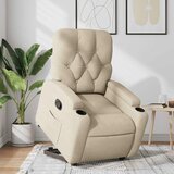 Maison Chic Naslanjač - Relax naslanjač s funkcijo vstajanja krem blago, (22061092) | Shoptok.si