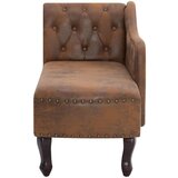 LEŽAJ Počivalnik iz umetnega semiš usnja rjav | Shoptok.si