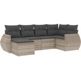 Maison Chic Seti vrtnega pohištva - Vrtna garnitura - Vrtni pohištvo set 6-delna z blazinami siv poli ratan, (21808007) | Shoptok.si