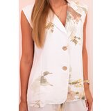 Kesi Włoski Women's set made of viscose, vest and pants in floral, white | shoptok.hr
