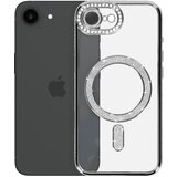 AVIZAR Diamantni ovitek za iPhone 16e MagSafe Obris Strass, Srebrna, (5000013130) | Shoptok.si