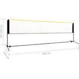 vidaXL Nastavljiva mreža za badminton 500x103x94-158 cm kovinska | Shoptok.si