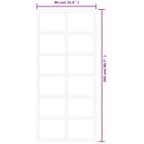  Klizna vrata od stakla ESG i aluminija 90 x 205 cm crna | shoptok.hr