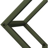 stojalo za drva z lesenim vrhom olivno zelene 50x25x50 cm | Shoptok.si